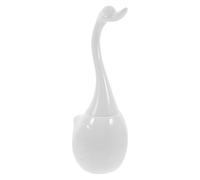 ROMISBABA Cepillo Limpiador de Váter Mango Largo y Base de Cerámica en Forma de Cisne, Herramienta para Limpieza del Baño Hogar