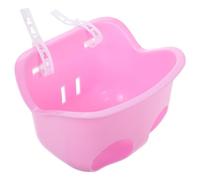 ROMISBABA Cesta Bicicleta Delantera Infantil Ligera y Plegable Cesta para Niñas Accesorio Seguro y Cómodo para Manillar de Bicicleta Compatible con Triciclos y Scooters Color Rosa