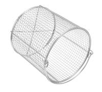 ROMISBABA Cesta de Acero Inoxidable Perforada Circular Asa Oscilante para Limpieza Ultrasónica Industrial y Drenaje, Resistente a Altas Temperaturas, 150X150 MM