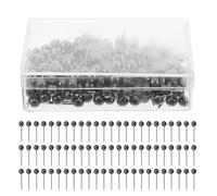 ROMISBABA Chinchetas De Cabeza Redonda 4x15 Mm, 200 Piezas, Plástico Acabado Metálico, Alfileres para Colgar Fotos, Mapas De Viaje y Tableros De Corcho, Uso Oficina, Hogar y Escuela