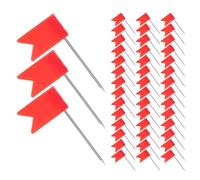 ROMISBABA Chinchetas para Mapas Bandera Roja 500 Unidades Tachuelas para Tablero de Corcho Ideales para Mapas Escolares Viaje Cabeza de Plástico Resistente Uso Oficina y Hogar