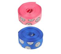 ROMISBABA Cinta Deportiva de Voleibol 22 MM Poliéster 2 Rollos Azul Marino y Rosa para Manualidades Decoración de Equipo y Accesorios de Animadora