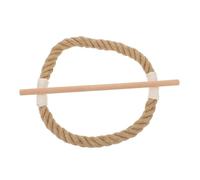 ROMISBABA Cinta para Cortinas de Simple con Soporte de Madera Sujeción Decorativa y Funcional para Hogar Cuerda Redonda para Ventanas y Fácil de Usar