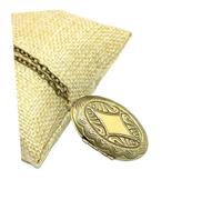 ROMISBABA Collar Colgante Ovalado Flores Vintage, Aleación De Cobre, Colgante Abrible Estuche Para Foto, Mujer, Obsequio Personalizado Para Ocasiones Obsequios, Diseño Creativo