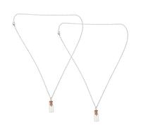 ROMISBABA Collar de Semillas de Mostaza Cristiano Pequeño Frasco de Vidrio Joyería Religiosa Unisex para Oración y Fe 2 Piezas Colección Inspiradora para Mujeres y Hombres