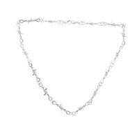 ROMISBABA Collar Gótico Punk Espinas, Gargantilla De Cadena Metálica Unisex, Joyería Hip Hop Para Hombres y Mujeres, Estilo Urbano Para Fiesta y Uso Diario, Diseño De Alambre De Púas Ajustable