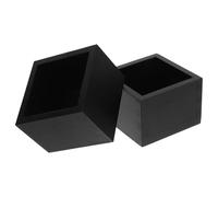 ROMISBABA Conjunto de 2 Cajas de Madera Sintética para Sake Japonés, Soporte Reutilizable y Versátil para Vasos, Adecuado para Regalos y Almacenamiento en Casa