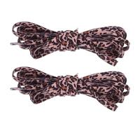 ROMISBABA Cordones Planos de Poliéster Estampado de Leopardo 2 Pares de 120 CM Cordones Creativos y Duraderos para Zapatillas Deportivas y Zapatos Casuales