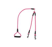 ROMISBABA Correa De Perro Doble Cabeza para Pasear Mascotas Rosa 1.2mm x 140cm Cordón De Polipropileno Resistente Uso Diario para Perros Pequeños y Medianos