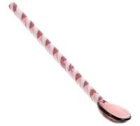 ROMISBABA Cuchara de Vidrio para Mezclar con Mango Cuchara Sopera Decorativa para Café Leche y Postres Utensilio Resistente para Cocina y Restauración