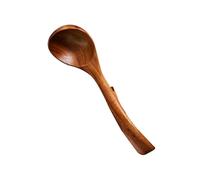 ROMISBABA Cuchara para Servir de Madera Natural Ecológica, Cucharón Japonés de Mango Largo Mediano 22,5x7 Cm, Accesorio de Cocina Resistente al Calor Adecuado para Ollas Calientes y Sopa