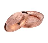 ROMISBABA Cuenco Metálico para Servir Estilo 7 Piezas Tazón Martillado Número 10 Bowl Multiusos para Curry Arroz y Sopa Vajilla Resistente y Fácil de Limpiar para Hogar y Restaurante