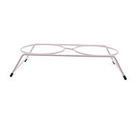 ROMISBABA Cuenco para Gatos Estante para tazón de Perro Escapar Juguete comederos automáticos para Gatos enlatado Doble no Soporte del alimentador Suministro de Mascotas Hierro Forjado Rosa