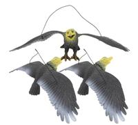 ROMISBABA de Adornos Colgantes y Decorar Árboles de Plástico 3 Piezas de Águila Rotan Viento, Alta Fiabilidad para Ahuyentar Pájaros para Jardín y Exteriores