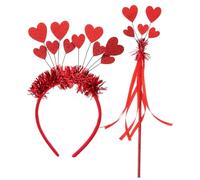 ROMISBABA Diadema De Corazón y Varita De Hada Para San Valentín Accesorio De Fiesta Para Mujeres