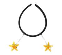 ROMISBABA Diadema de Mujer Estrellas Amarillas para Fiesta y Bodas, Accesorios Cabello de Tela y Metal, Decoración Brillante Compatible Varios Peinados