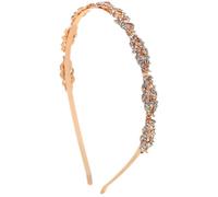 ROMISBABA Diadema Gemas de Imitación Dorada para Mujer, Banda Cabeza Brillante, Tocado Elegante para Bodas y Uso Diario, Accesorio para Peinados y Fiestas