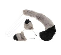 ROMISBABA Diadema Infantil de Peluche con Orejas de y Gris Negro Accesorios de Cosplay para Fiesta y Cumpleaños para y Seguro para Prolongado