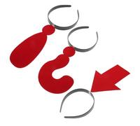 ROMISBABA Diadema para Disfrazarse 3 Piezas Símbolos Flecha Signo de Exclamación Signo de Interrogación Accesorios Ligeros para Fotos y Fiestas Tocado Divertido para Cumpleaños y