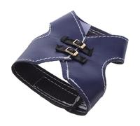 ROMISBABA Disfraz para Pájaros con Chaleco de Cuero Ajustable Ropa para Loros Periquitos y Cacatúas Traje de Vuelo Azul Talla para Entrenamiento y Actividades al Aire