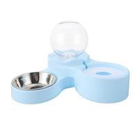 ROMISBABA Dispensador De Agua y Comida Automático para Gatos Material Resistente Diseño Especial Previene Problemas Cervicales Bebedero Agradable Reduce Mojado del Pelo