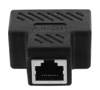 ROMISBABA Divisor Rj45 1 a 2 Negro de Plástico para Cable Ethernet
