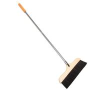 ROMISBABA Escoba de Cerdas Suaves de Crin de Caballo con Mango de Acero Inoxidable Cepillo Antiestático para Barrer Suelos de Herramienta Doméstica de Limpieza Ergonómica y Duradera