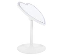 ROMISBABA Espejo de Maquillaje LED con Forma de Corazón Luz Espejo de Alta Definición para Tocador y Viaje para Maquillaje Detallado y Cuidado Personal