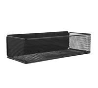 ROMISBABA Estante Magnético para Puerta de Refrigerador con Cesta de Malla Negra Organizador Versátil para Especias y Objetos Resistente y Espacioso para Cocina y Oficina