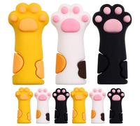 ROMISBABA Funda de Silicona Antideslizante para Tijeras Cutícula Diseño de Garra de Gato, Protector Seguro para Manos, Paquete de 9 Piezas Colorido