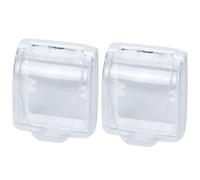 ROMISBABA Funda Transparente para Timbre Exterior, Cubierta a Prueba de Lluvia y Salpicaduras, 2 Piezas, Protección Resistente para Botón Pulsador en Entornos Domésticos y Comerciales