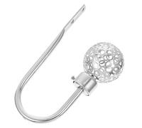ROMISBABA Gancho para Cortinas de Pared Forma U Soporte de Hierro Resistente para Cortinas Retenedores Decorativos para Salón y Dormitorio Fácil de Usar Acabado Plateado Elegante