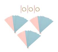 ROMISBABA Guirnalda de Banderines Triangulares de Papel Purpurina Rosa y Azul Claro 12 Unidades por Tira Pack de 3 para Decoración de Fiestas de Revelación de Género y Showers