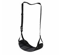 ROMISBABA Hamaca para Pies de Viaje Larga Negra Reposapiés de Doble Correa, Tela Oxford Transpirable, Portátil para Avión, Oficina y Uso Outdoor