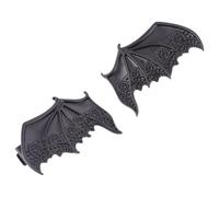 ROMISBABA Horquillas Cabello Accesorio Creativo de Aleación Alas de Murciélago Negras 2 Piezas para Cosplay y Actuaciones para Niña en Halloween