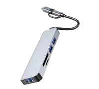 ROMISBABA Hub USB Multifunción con USB y Lector de Alta Expansor Compacto para Ordenador Portátil Conexión Estable y Portátil