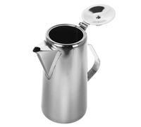 ROMISBABA Jarra de Acero Inoxidable Gruesa con Tapa Plana Recipiente para Bebidas Frías Zumo y Té Duradera para Hogar Oficina y Restauración