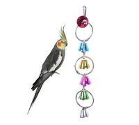 ROMISBABA Juguete de Pájaro Campana de Colores para Loros y Jaulas | Metal, Colgante para Jaula, Masticar y Estimulación Mental, Apto para Periquitos y Aves