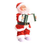 ROMISBABA Juguete de Papá Noel Eléctrico Musical, Juguete Navideño, Rojo, de Plástico y Tela, para Navidad y Hogar, Decoración y Obsequio de Navidad