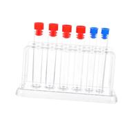 ROMISBABA Kit Soporte Laboratorio con Tubos de Ensayo y Rejilla Soporte Transparente Anticorrosión para Experimentos Científicos y Clases de Química para Escuela y Color Color Aleatorio