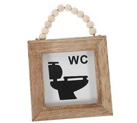 ROMISBABA Letrero De Madera Para Baño Decoración De Pared Rústica Colgante Para Cuarto De Baño Placa Decorativa Vintage Para Hotel y Hogar Cartel Artesanal Resistente y Ligero