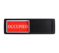 ROMISBABA Letrero de Vacante Ocupado para Oficina y Sala de Conferencias, Indicador Deslizante Magnético de Aluminio Negro, Resistente a Arañazos para Privacidad