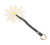 ROMISBABA Llavero Colgante de Bolso Diseño Compacto de Piel Pu en Forma de Margarita, Accesorio Bonito y Delicado para Mochila o Bolso