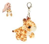 ROMISBABA Llavero Kawaii de Peluche Forma de Jirafa Colgante Decorativo para Mochila y Coche Accesorio Suave de Dibujos Animados para Niñas Obsequio Original y Práctico