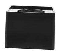 ROMISBABA Logotipo Estación de Micrófonos ABS Negro Forma de Cubo Cuadrado para Micrófono de Reportaje Diseño Simple y Práctico Adhesivo Multicolor para Publicidad Profesional