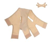 ROMISBABA Mascarilla Facial Moldeadora en Fibra Color Beige Forma en V para Lifting y Reducción de Doble Barbilla, Cómoda para Uso Diario y Cuidado Antiedad