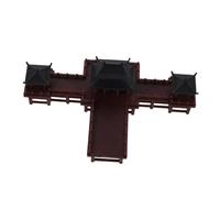 ROMISBABA Miniature Pavilion Statue Asian Zen Garden Ornament For Aquarium Bonsai Terrarium Outdoor Decor