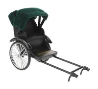 ROMISBABA Modelo Triciclo Metálico Vintage Tres Ruedas Decoración Escritorio Adorno Miniatura Bicicleta Simulación Rickshaw Verde para Coleccionistas y Fotografía