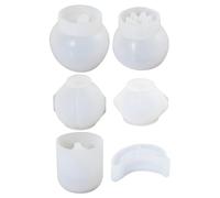 ROMISBABA Molde de Silicona para Frutas 6 Piezas, Resistente y Fácil de Limpiar, Adecuado para Repostería y Manualidades Formas Realistas de Plátano, Melocotón y Granada