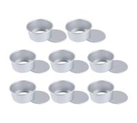 ROMISBABA Molde Piezas Pulgadas de Aleación Pastel de 4 Redondo para de con Base Desmontable y Diseño Antiadherente en Pack de 8 para Uso Hogar y Panadería